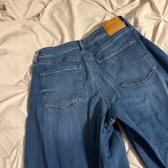 Express Deep Blue Baggy Low Rise Stretch Jeans - Picture 8 of 9